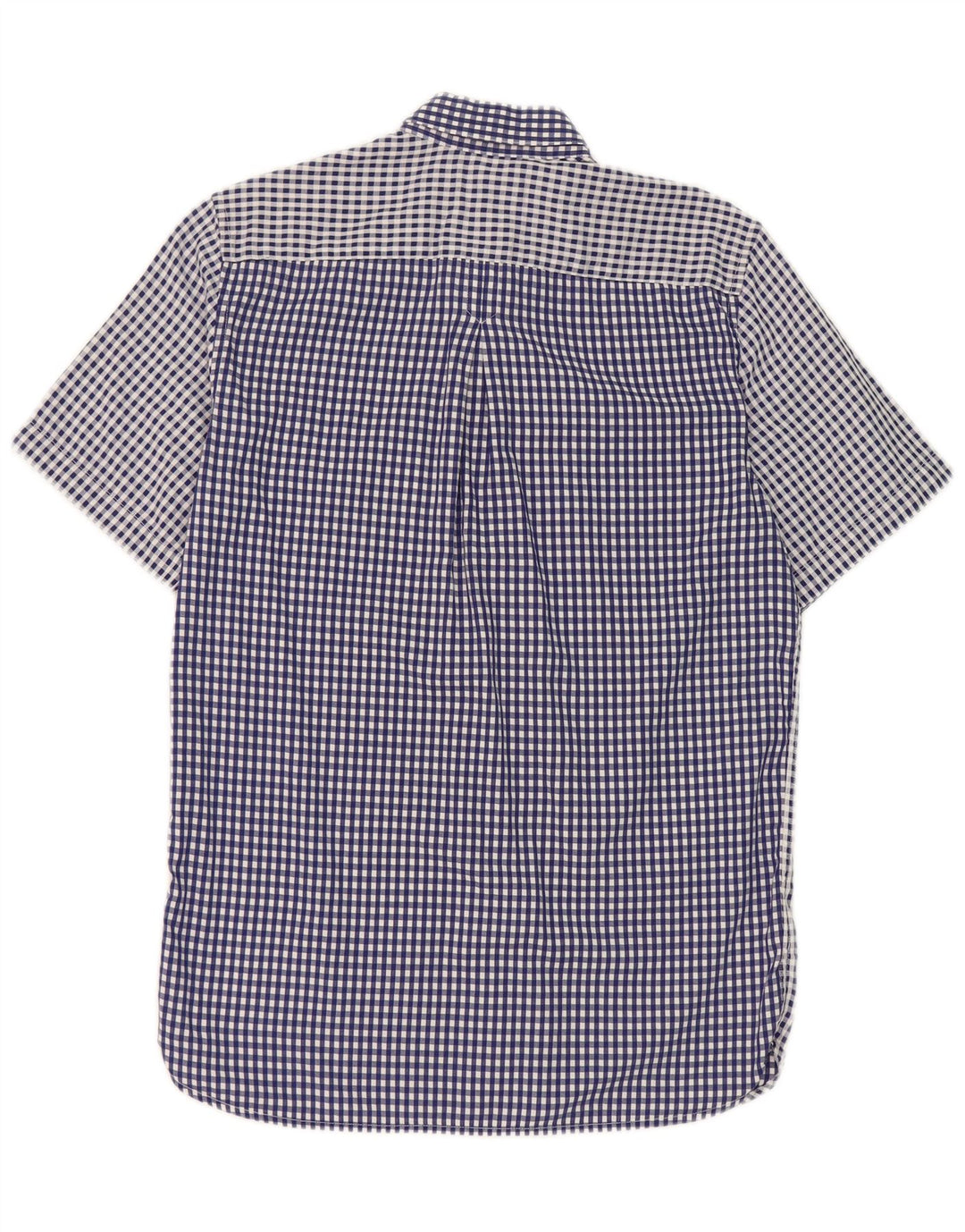Męska koszula z krótkim rękawem Fred Perry, mała niebieska kratka, bawełniana
