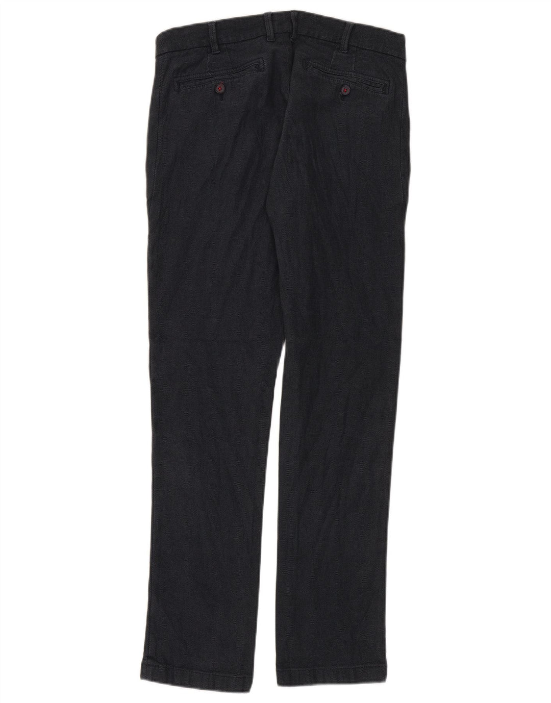 Męskie spodnie typu slim chino firmy Dack IT 48 Medium W32 L32 Czarna bawełna