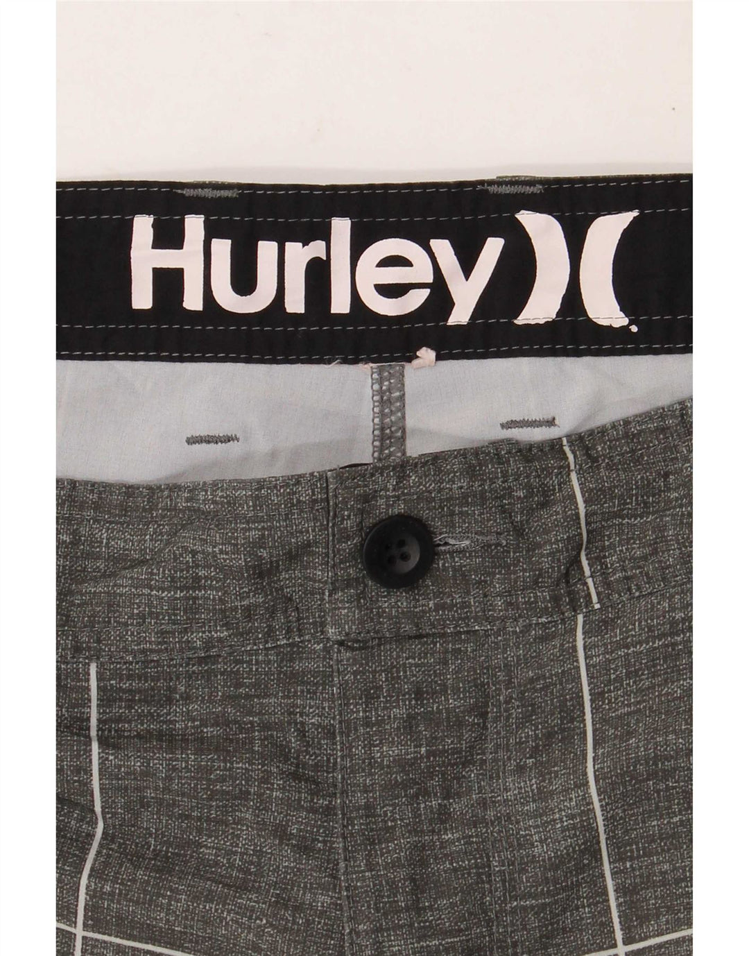 Męskie spodenki chino Hurley W34, duże, szare, geometryczne