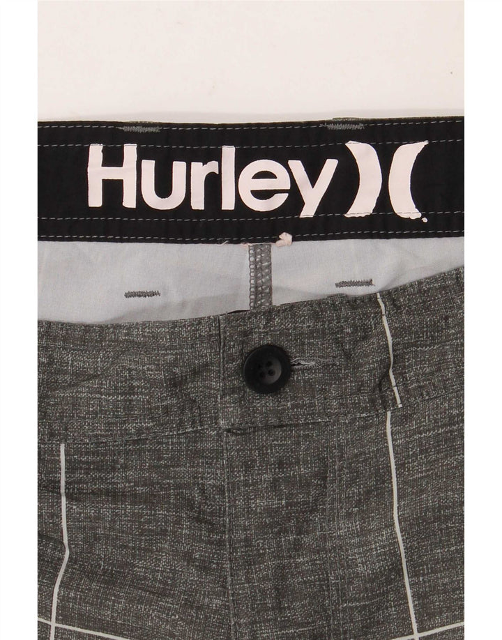 Męskie spodenki chino Hurley W34, duże, szare, geometryczne
