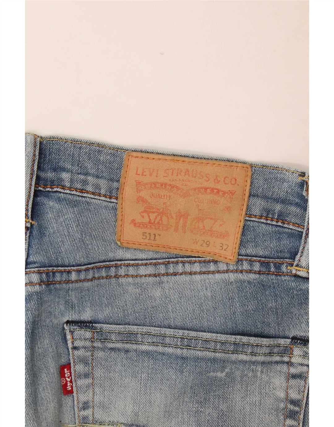 Męskie jeansy Levi's 511 Slim W29 L32 Niebieskie bawełniane