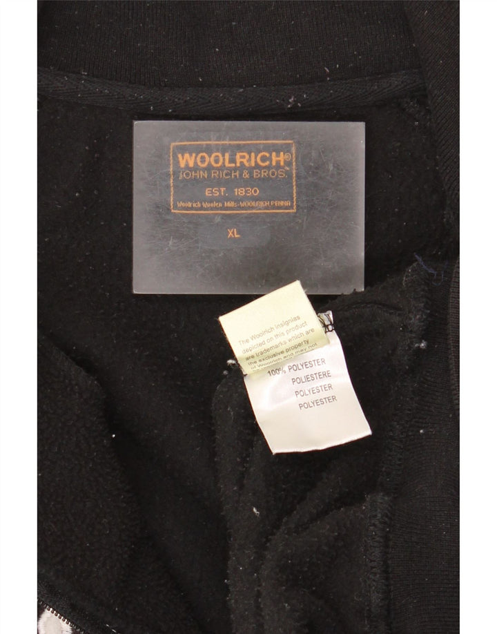 Damska kurtka polarowa Woolrich Graphic UK 18 XL, czarny poliester