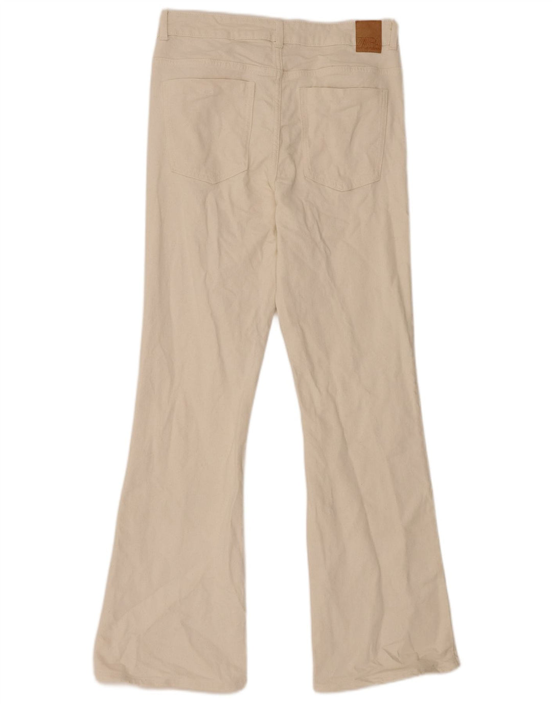 Damskie jeansy rozkloszowane Zara EU 42 Large W32 L31 Beżowa bawełna