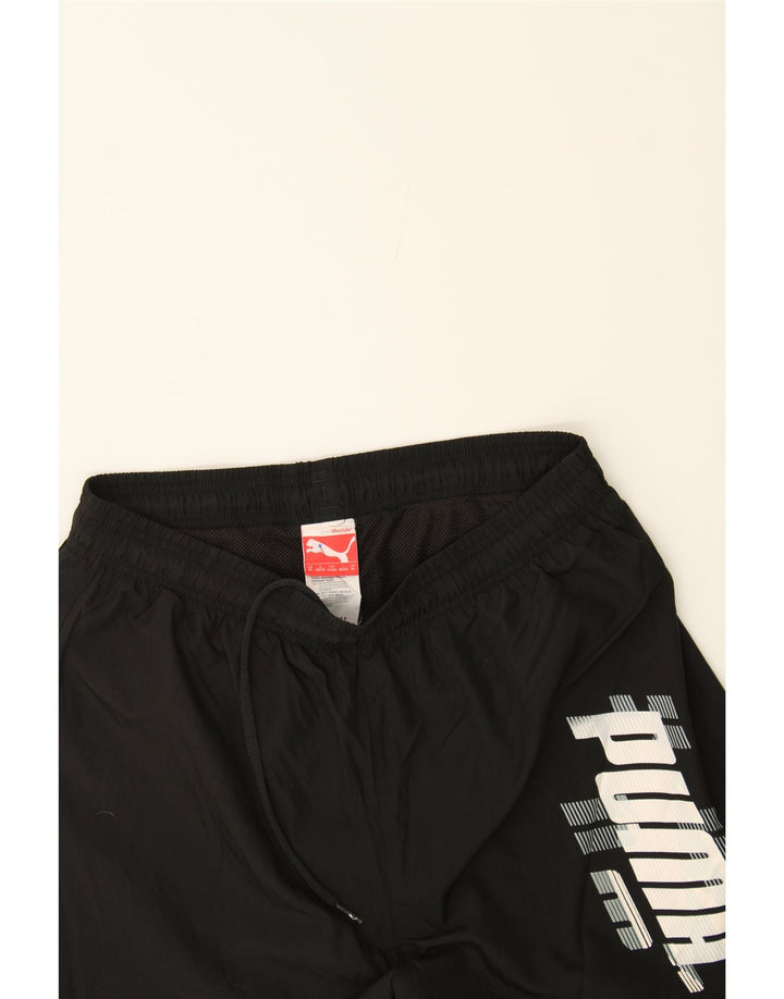 PUMA Mens Graphic Sport Shorts Medium Black Polyester Vintage Puma and Second-Hand Puma from Messina Hembry 