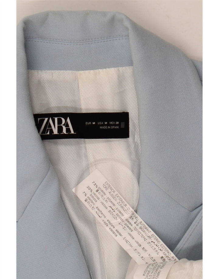 Damska marynarka Zara zapinana na 3 guziki UK 12, średni niebieski poliester