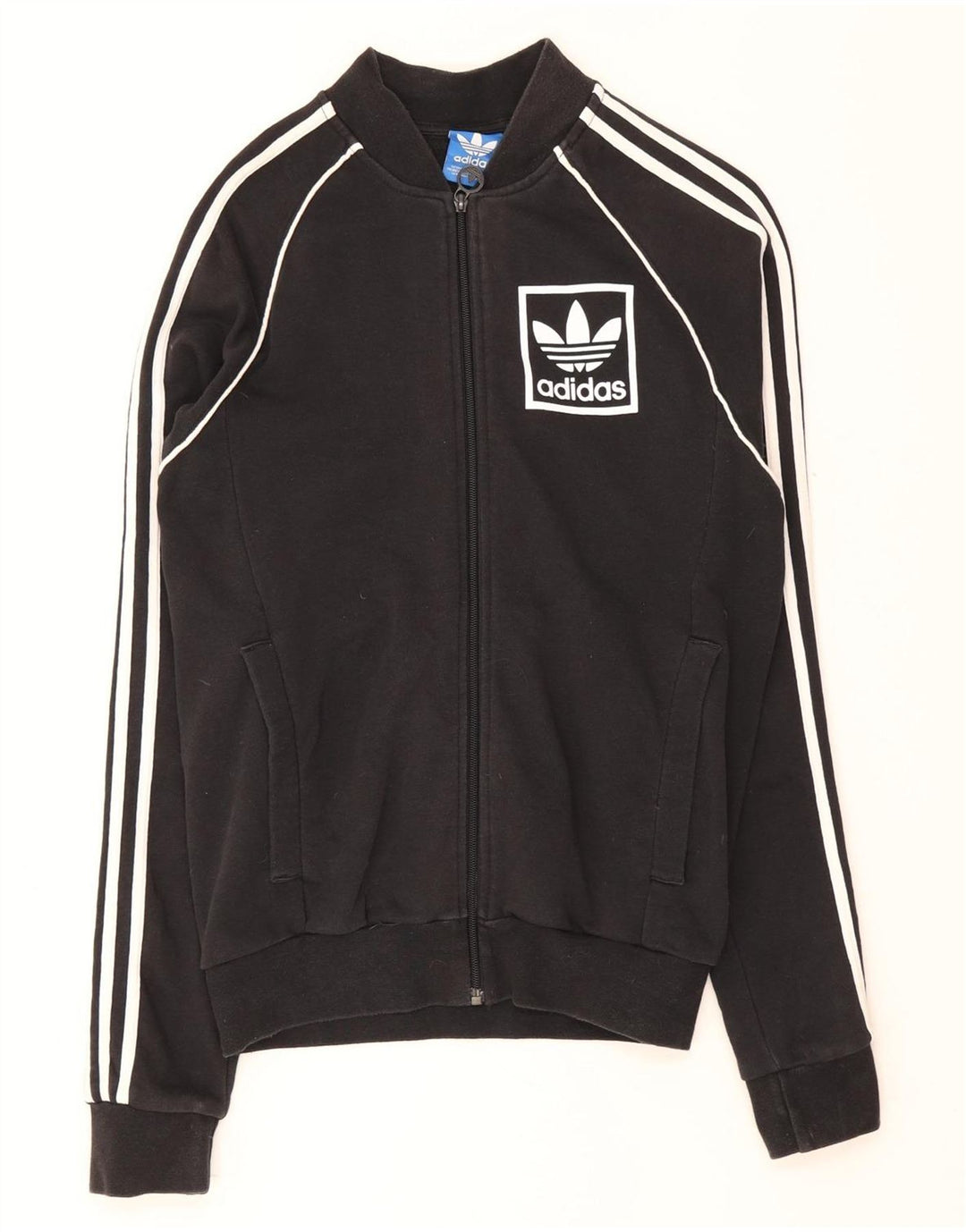 Adidas Męska bluza dresowa, mała, czarna, bawełniana