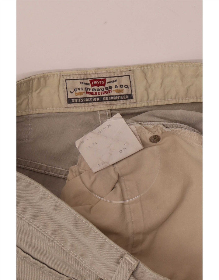 Męskie spodenki jeansowe Levi's Regular, duże W33 beżowe bawełniane