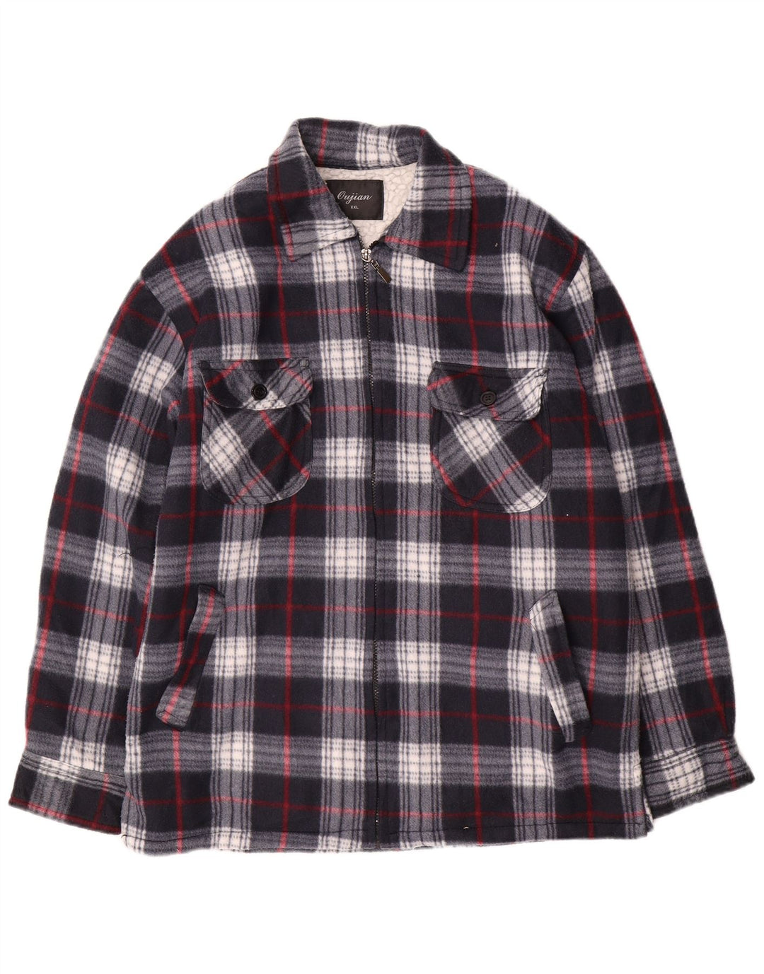 Kurtka męska Utility Vintage UK 44 2XL Granatowa, bawełniana kratka