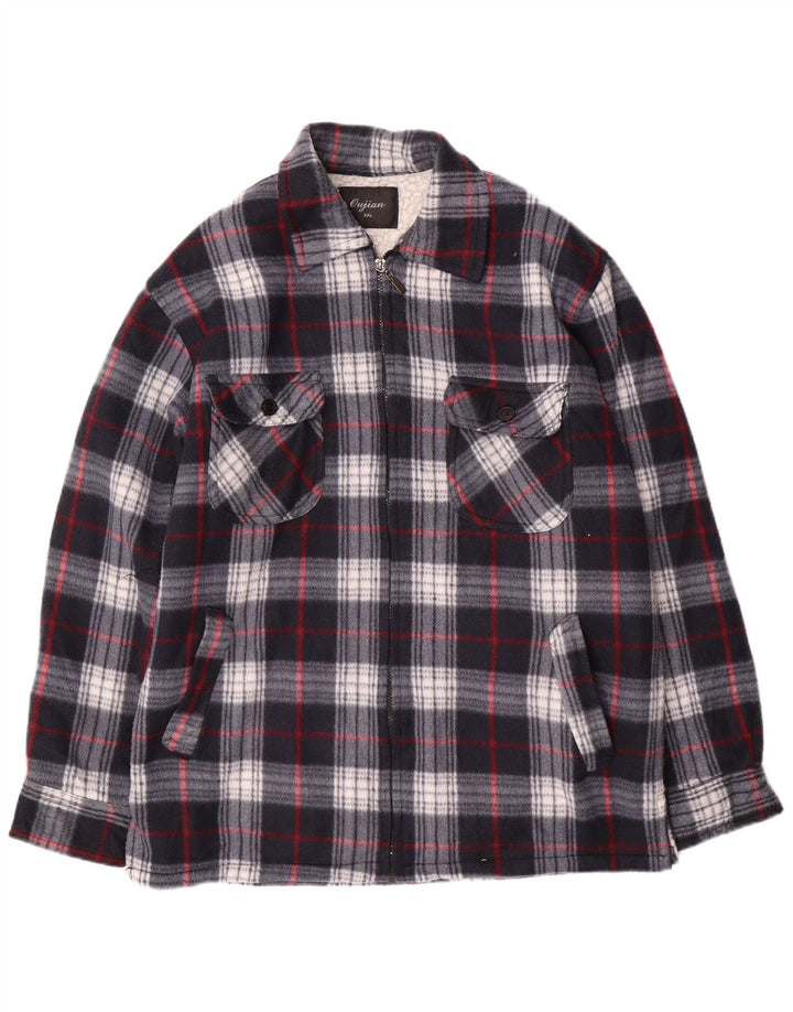 Kurtka męska Utility Vintage UK 44 2XL Granatowa, bawełniana kratka