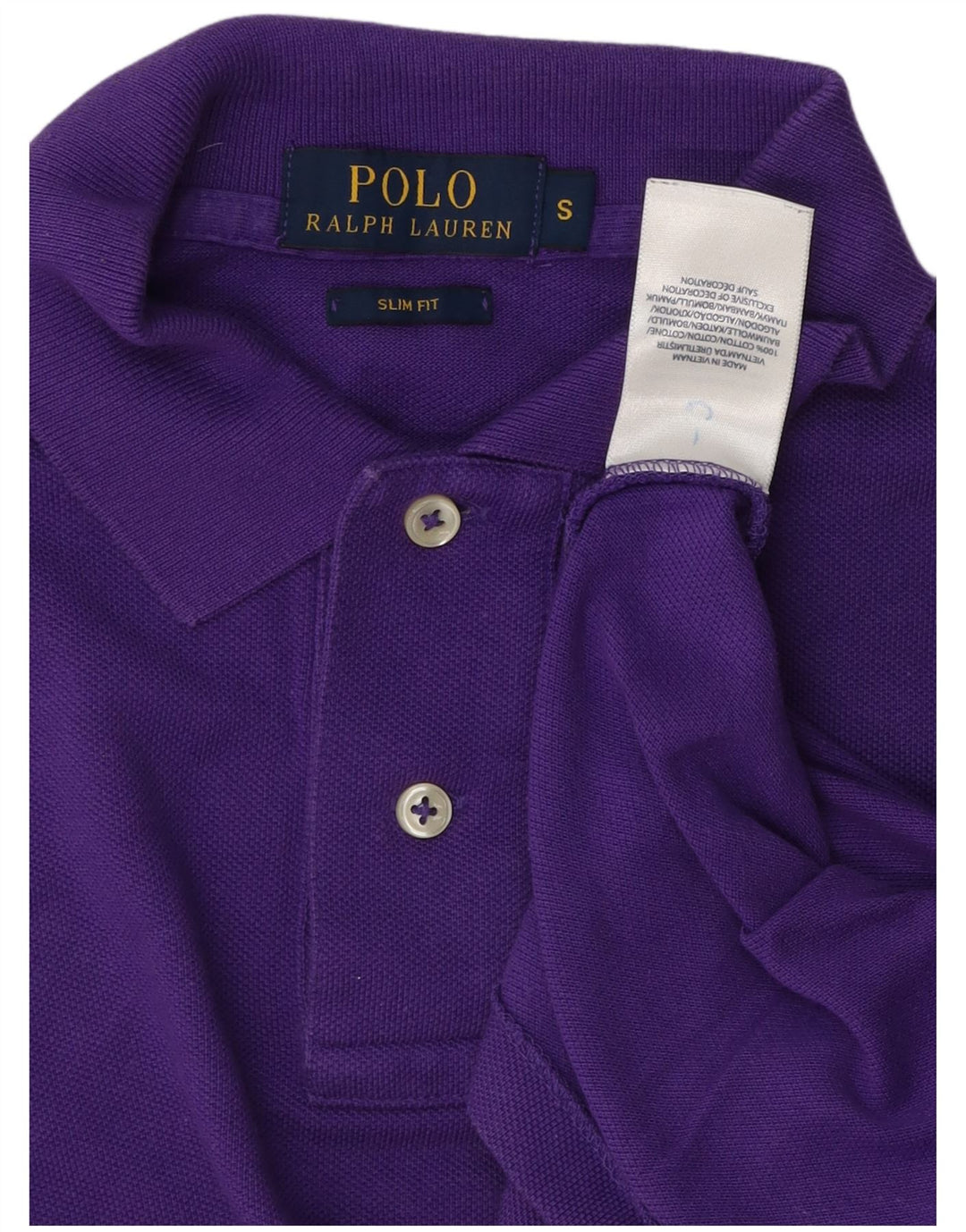 POLO RALPH LAUREN Męska koszulka polo slim fit, mała, fioletowa, bawełniana
