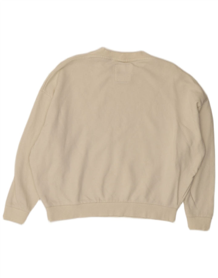 Damski sweter oversize Superdry Crop UK 8, mały w kolorze złamanej bieli