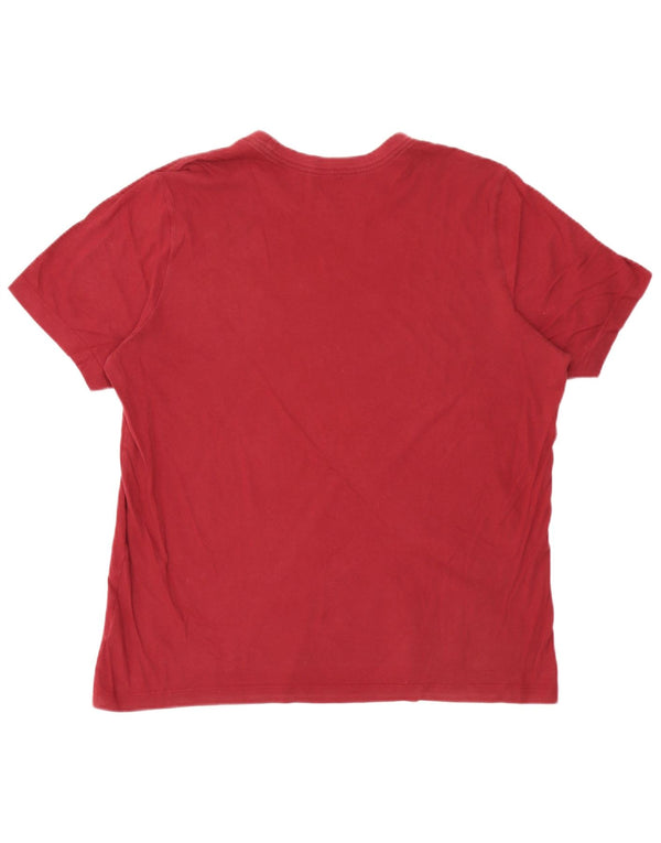 T-shirt męski Nike, duży, bordowy, bawełniany