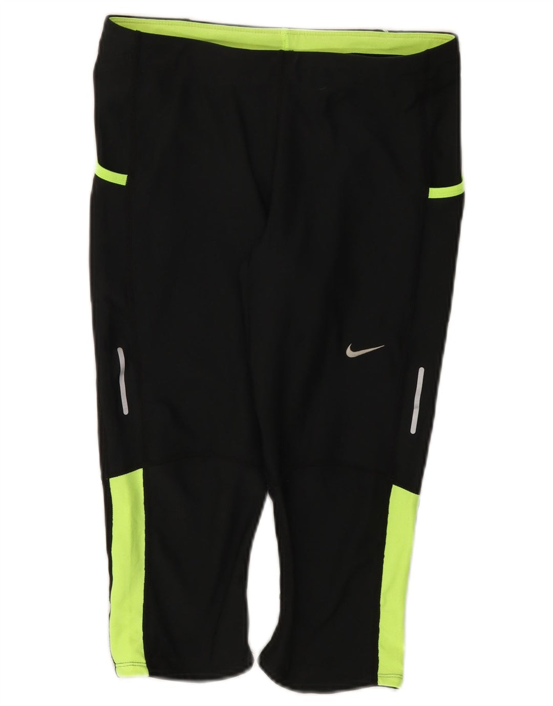 Damskie legginsy Nike Dri Fit Capri UK 12, poliester w kolorze średniej czerni