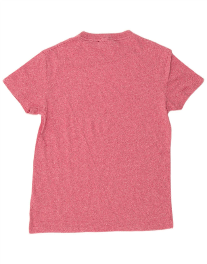 T-shirt męski Superdry, mały, różowy, bawełniany w plamki