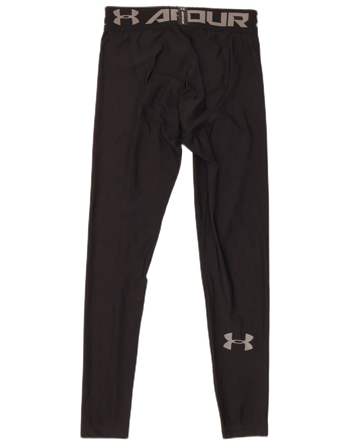 Męskie legginsy Under Armour z grafiką, średni czarny poliester
