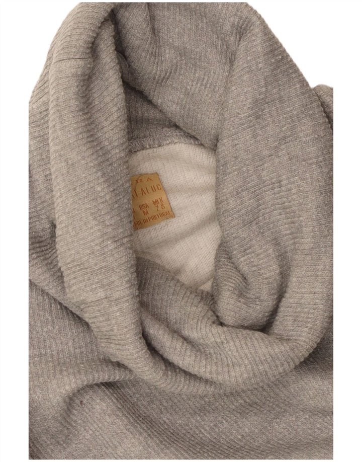 Damski sweter oversize z rękawem 3/4 Zara UK 14, średni szary