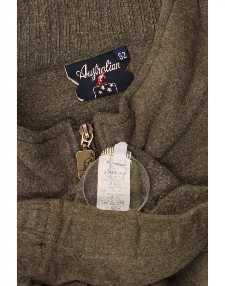 AUSTRALIJSKA L'ALPINA Męska kurtka dresowa IT 52, duża bawełna khaki