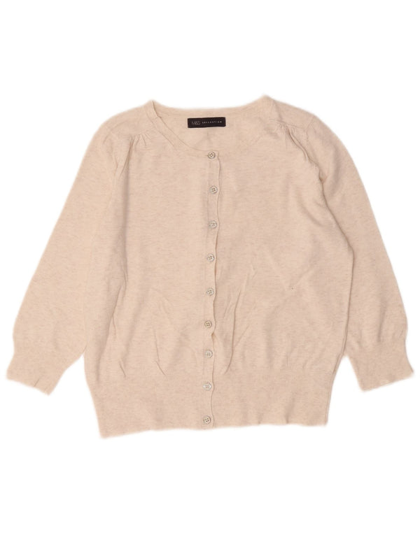 Marks & Spencer Damski sweter kardigan UK 10 Small Beige Flecked