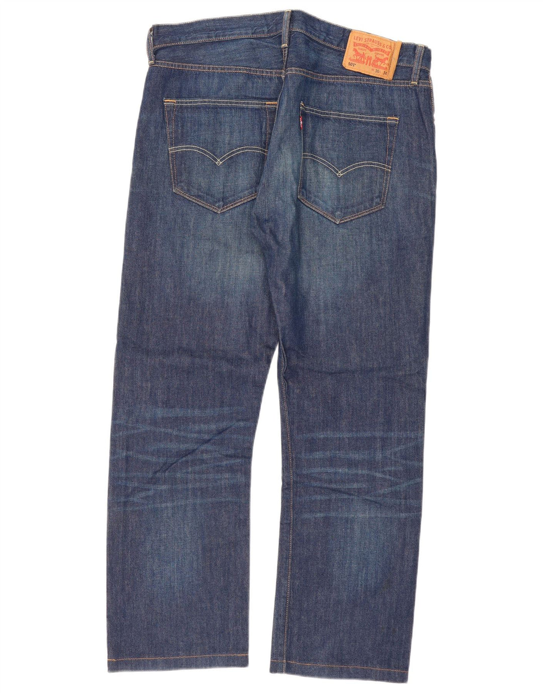 Męskie jeansy Levi's 501 Straight W36 L30 Niebieskie bawełniane