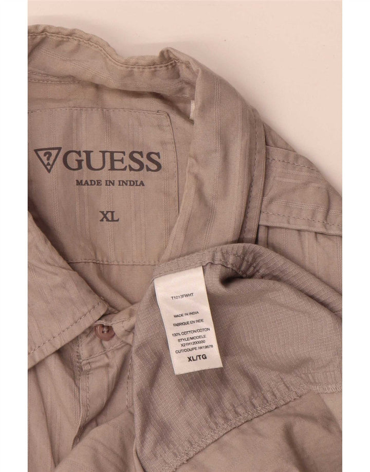 Męska koszula wojskowa Guess XL, szara, bawełniana