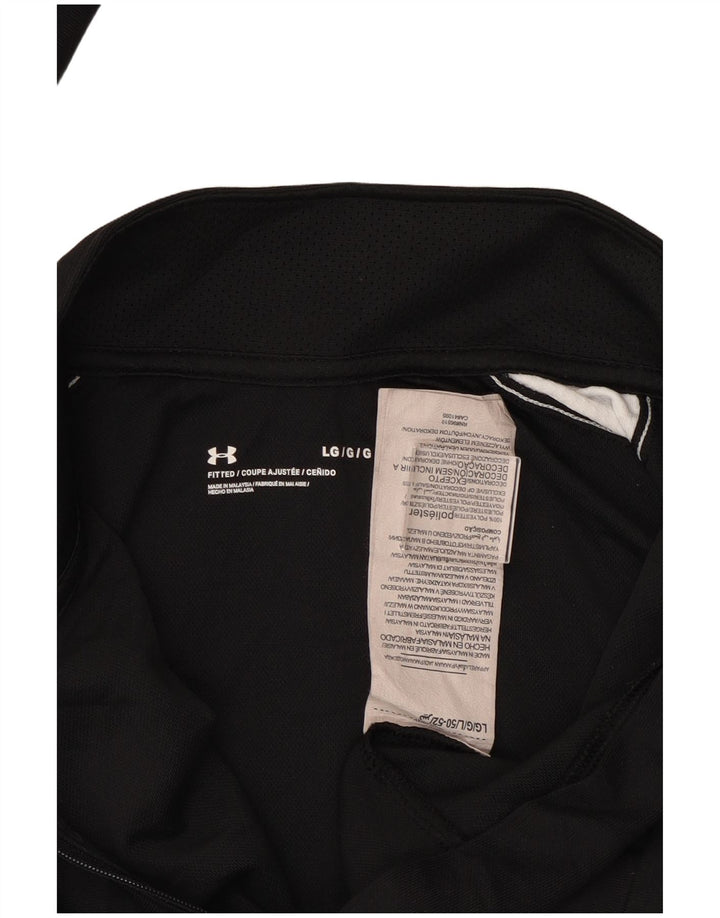 Męska dopasowana kurtka dresowa Under Armour, duża, czarna, z blokami kolorów