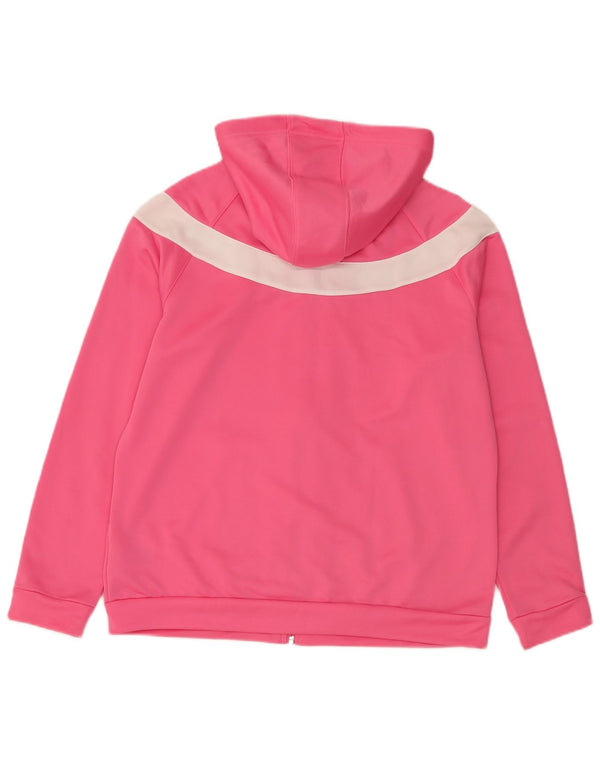 Damski sweter z kapturem i zamkiem Adidas UK 20/22 XL Różowy poliester z blokami kolorów