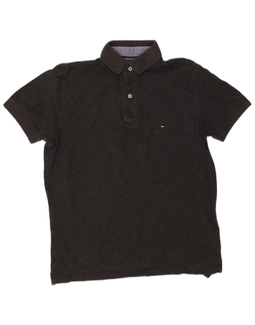 Męska koszulka polo Tommy Hilfiger, mała, szara, bawełniana