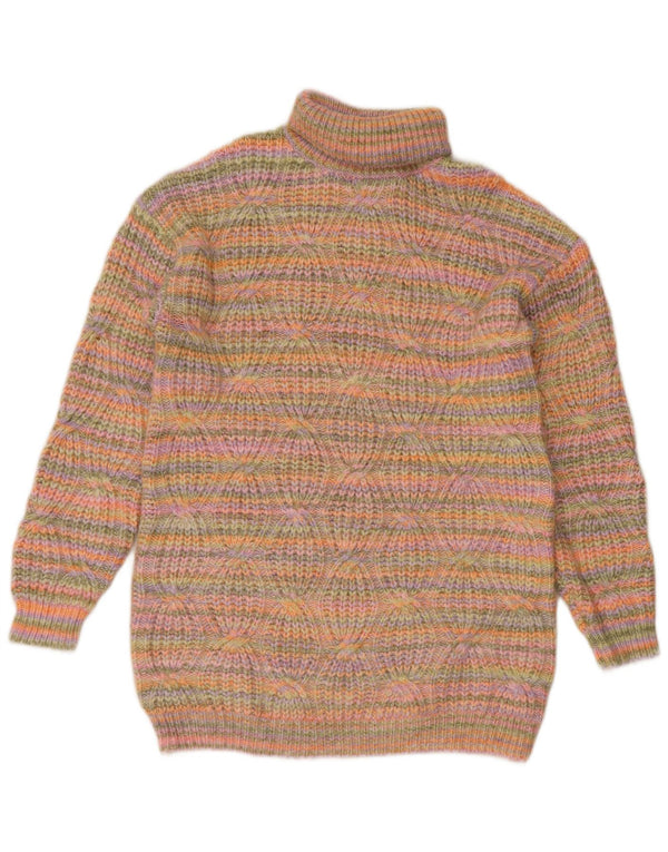 Sweter dziewczęcy z wywijanym dekoltem Zara 13-14 lat, wielokolorowe paski