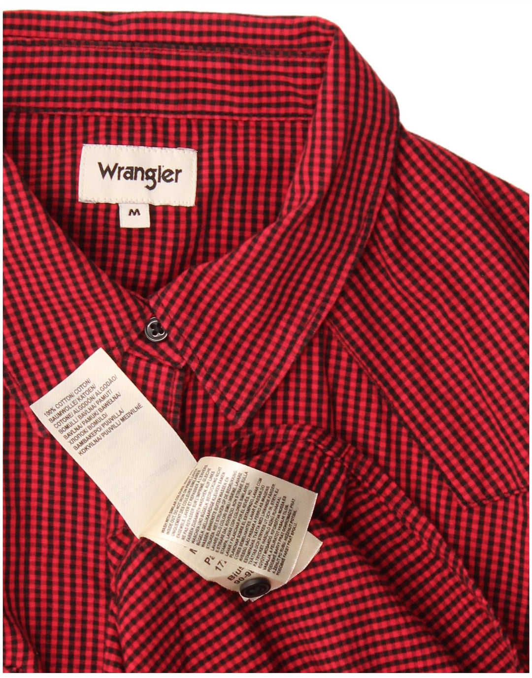 Męska koszula westernowa Wrangler w kolorze średniej czerwonej bawełny w kratkę