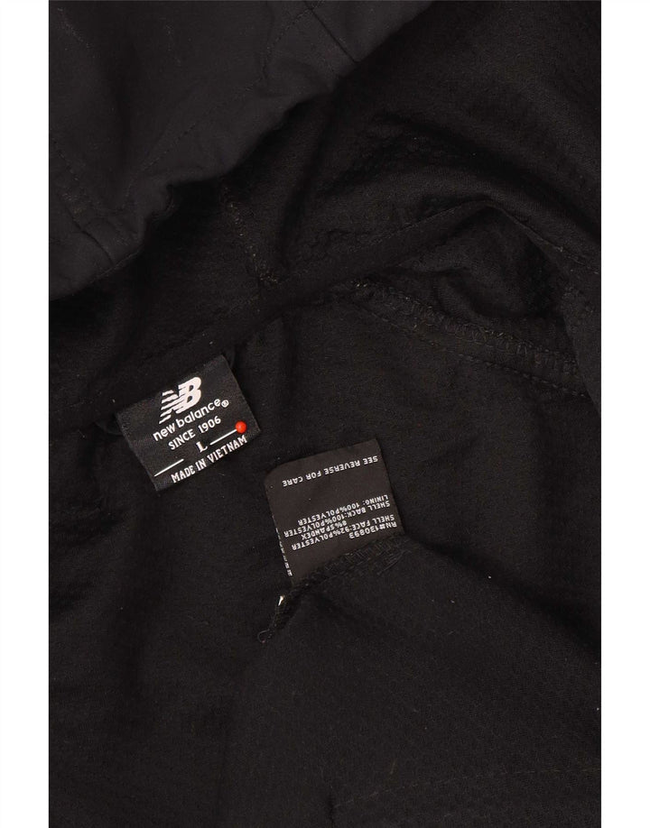 Męska bluza dresowa z kapturem New Balance, duża, czarna, poliestrowa