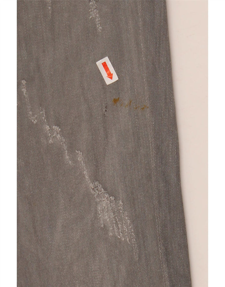 LEVI'S Mens 519 Distressed Slim Jeans W33 L34 Grey Cotton