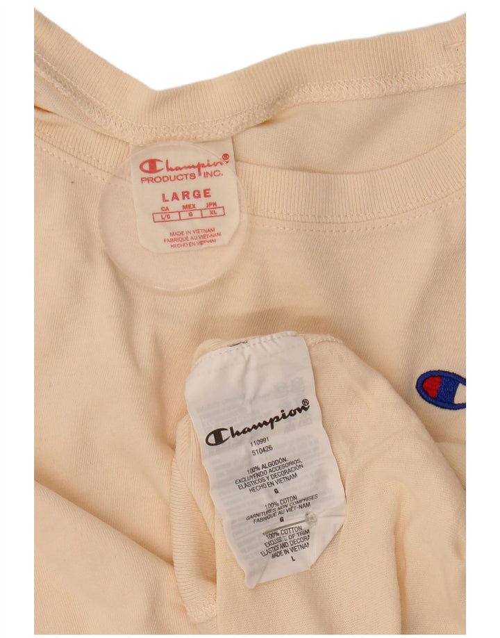 Koszulka damska Champion Top UK 16, duża, beżowa, bawełniana