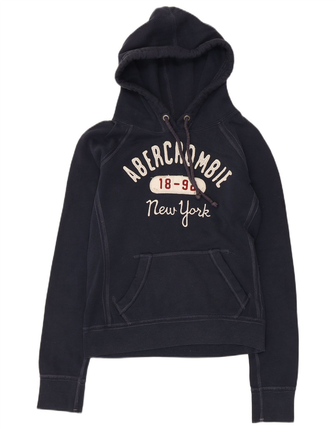 Damski sweter z kapturem ABERCROMBIE & FITCH New York UK 10, mały, granatowy