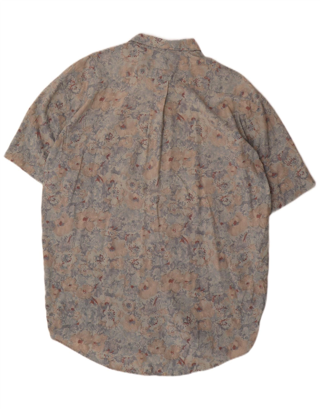 Męska koszula z krótkim rękawem VINTAGE XL, wielokolorowy, kwiatowy sztuczny jedwab