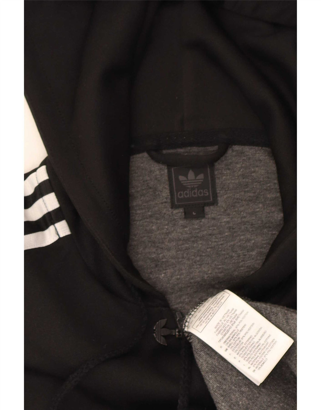 Adidas Męska bluza z kapturem, duża, czarna, poliestrowa