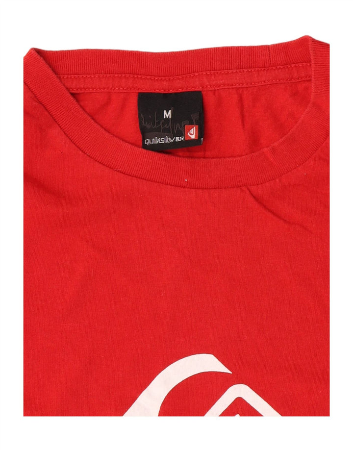 Męski T-shirt z grafiką Quiksilver, średni czerwony