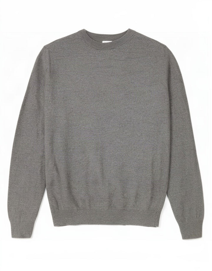 Sweter damski Zara z okrągłym dekoltem UK 14, średnioszara wiskoza
