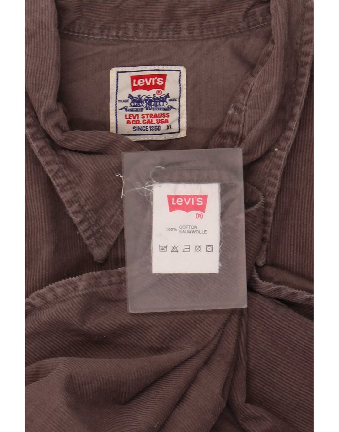Koszula sztruksowa Levi's XL, brązowa, bawełniana