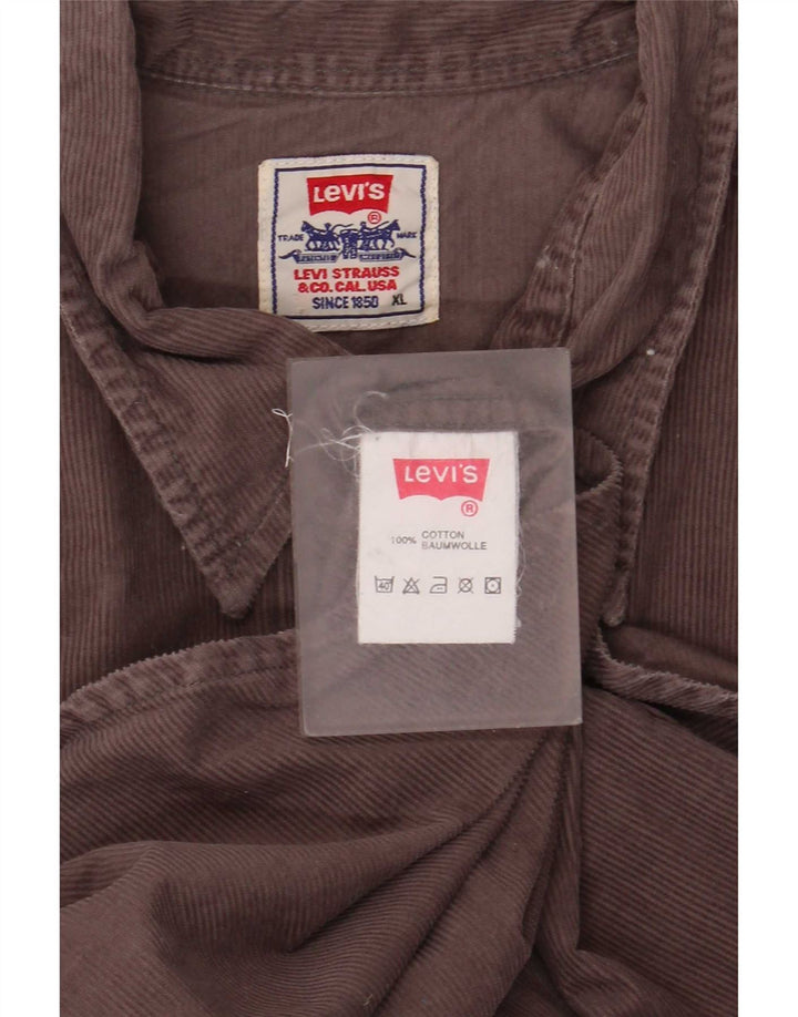 Koszula sztruksowa Levi's XL, brązowa, bawełniana