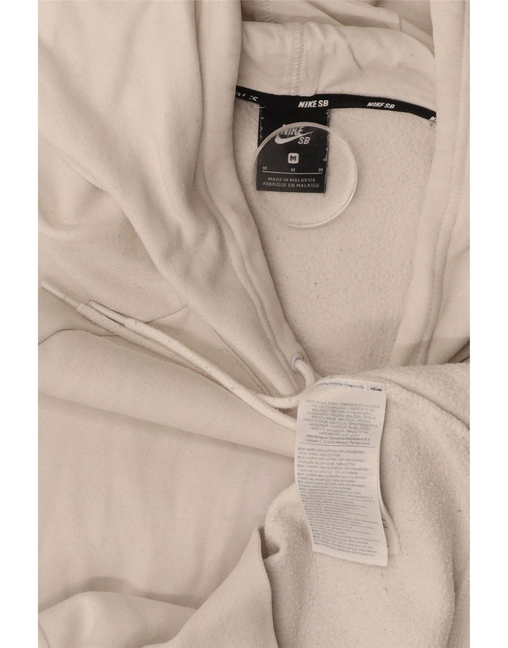 Męski sweter z kapturem NIKE z grafiką, średniej wielkości, biały, bawełniany