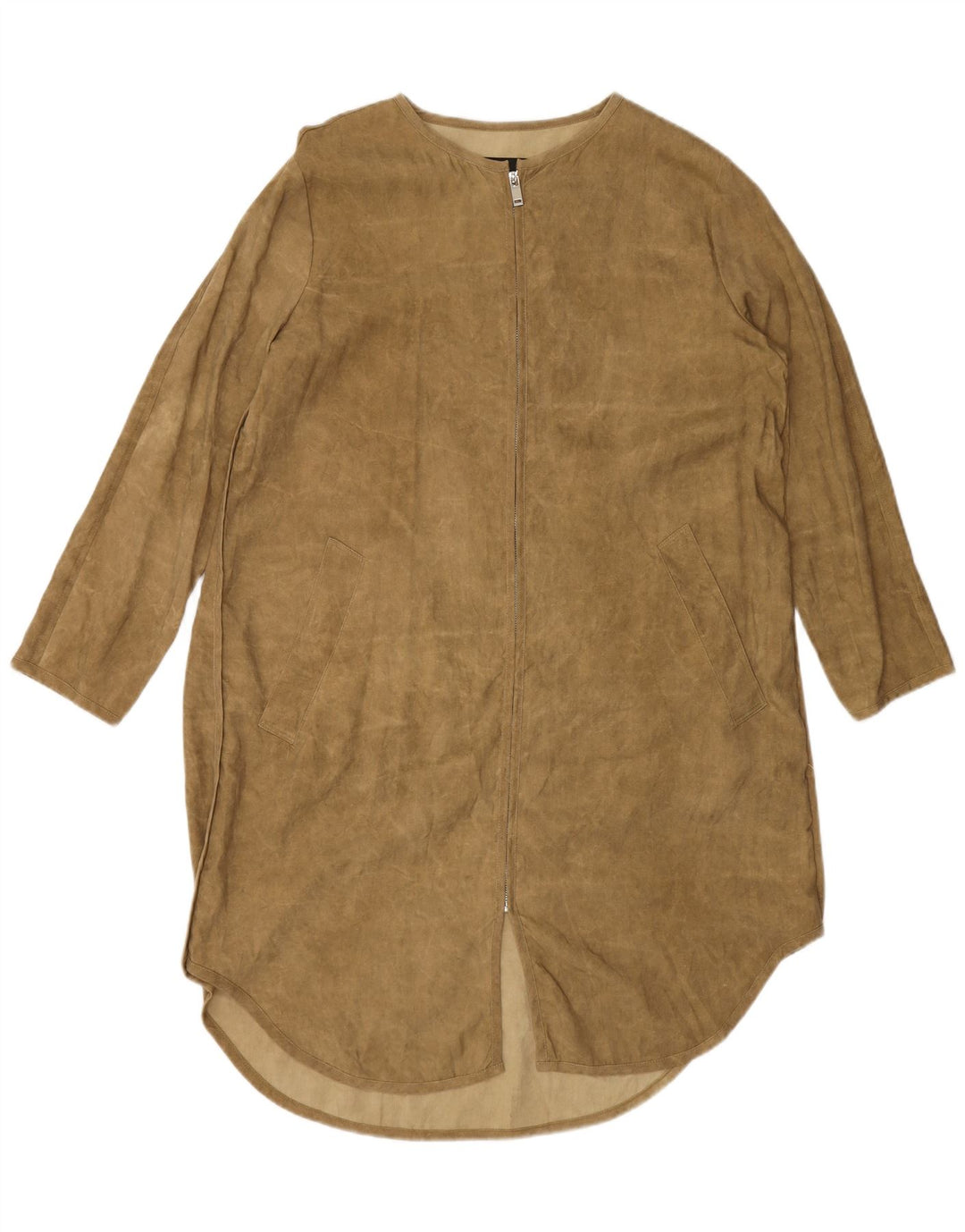 Damska sukienka koszulowa ZARA UK 14 Lyocell w kolorze średniozielonym