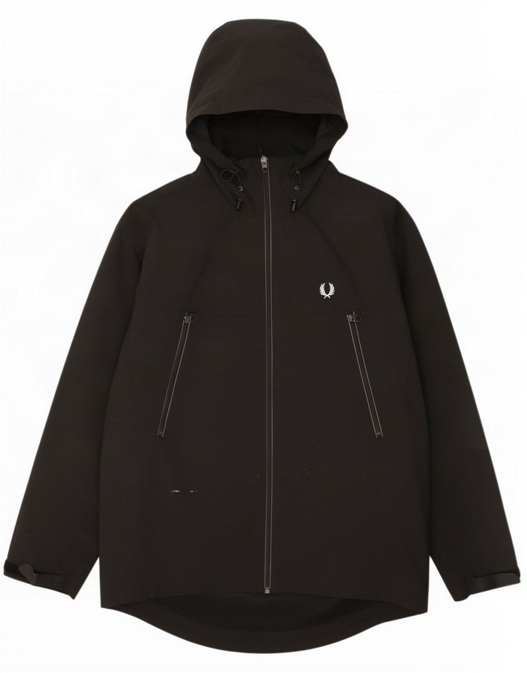 Męska kurtka przeciwdeszczowa z kapturem Fred Perry UK 38 Średni czarny nylon