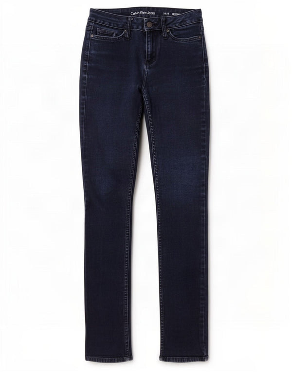 Damskie dżinsy Calvin Klein Ultimate Skinny US 2 XS W26 L32 Granatowe, bawełniane