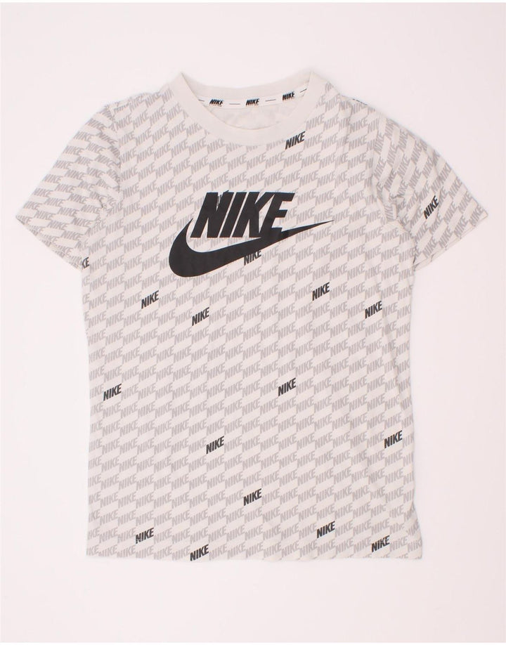 Chłopięcy T-shirt z grafiką Nike na 10-11 lat, średni biały