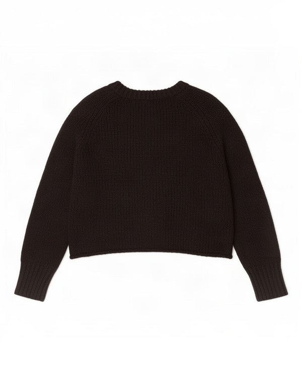 Damski sweter Zara Crop Oversize z dekoltem w łódkę UK 10 Small Black
