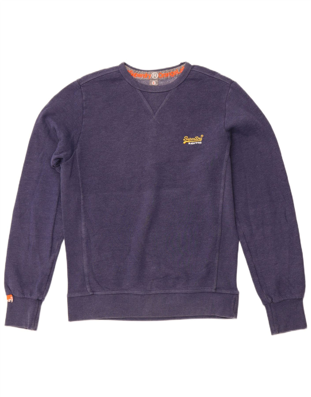 SUPERDRY Męski sweter bluzowy, duży, granatowy, bawełniany