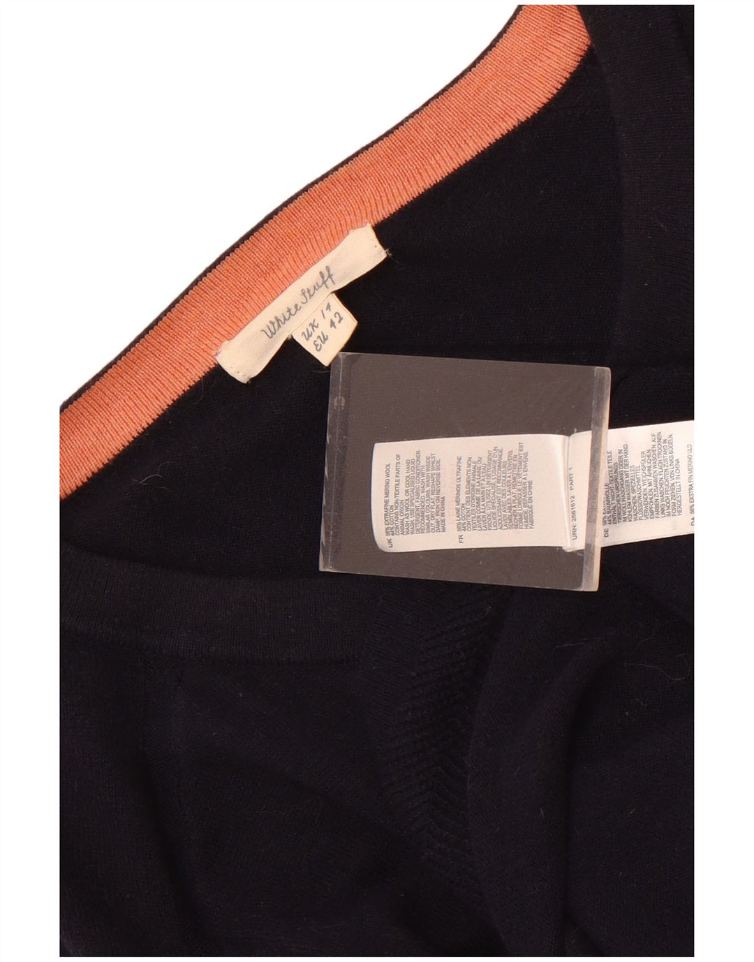 Damski sweter rozpinany White Stuff UK 14, duży, granatowy, wełniany