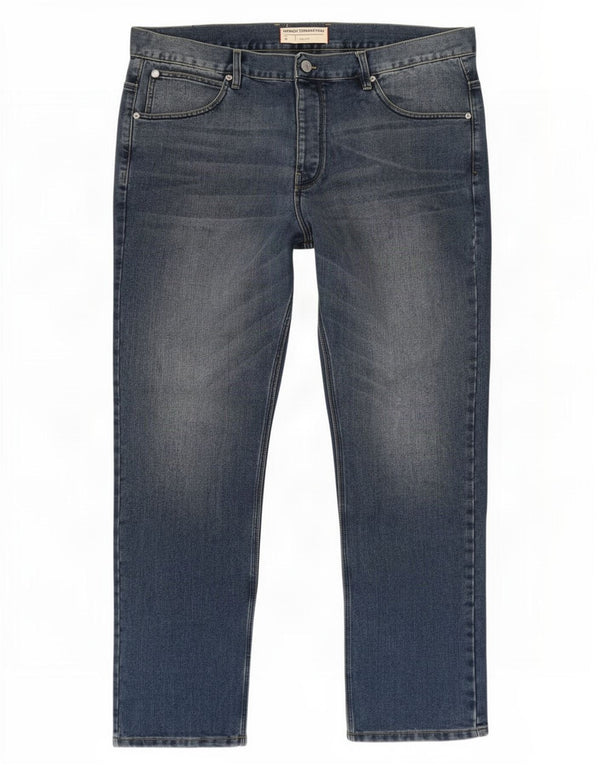 French Connection Mens Straight Jeans W44 L34 Navy Blue Cotton