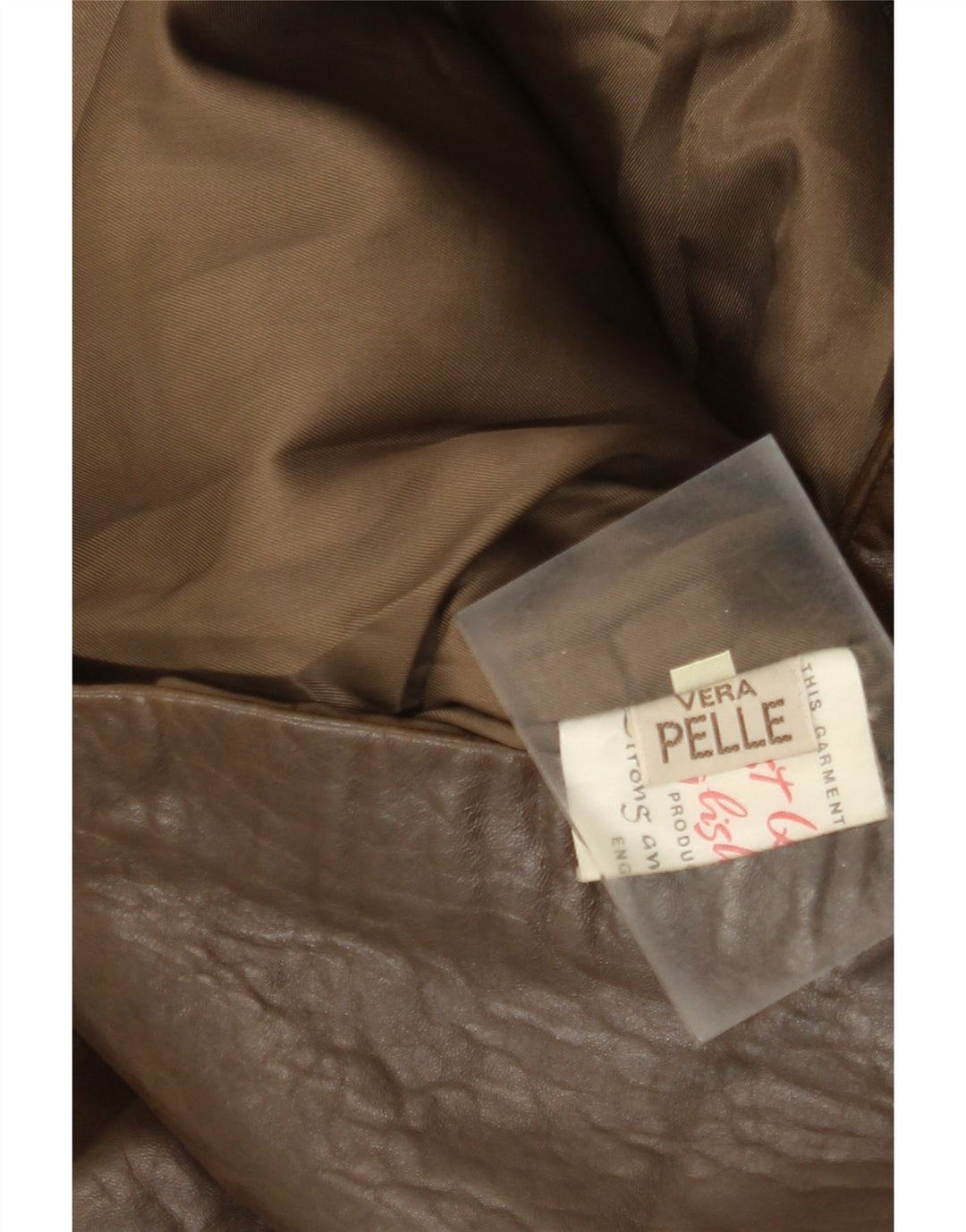 Vintage damski płaszcz skórzany IT 42 średniej wielkości brązowa skóra