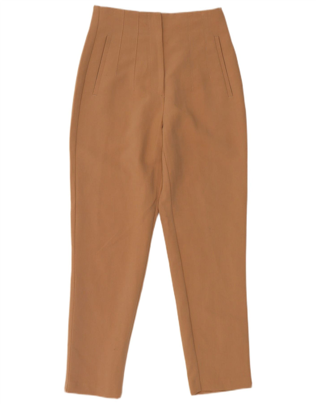 Damskie zwężane spodnie chino Zara, małe, W26 L26, brązowy poliester